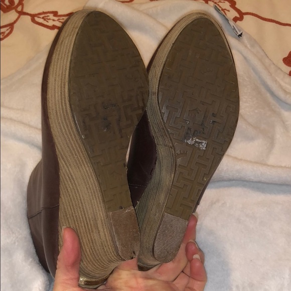 Elaine turner wedge leather booties - size 8 - Picture 5 of 6